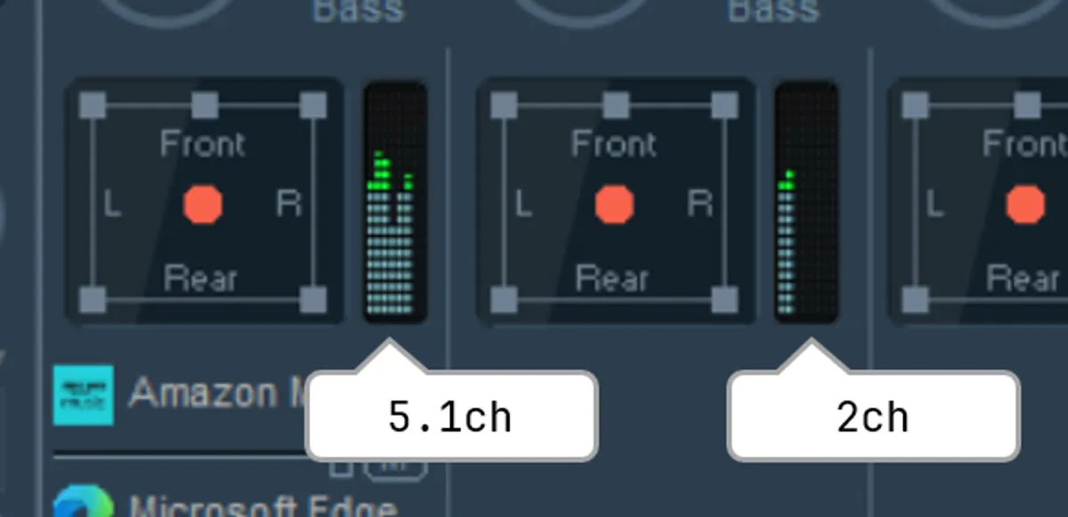 5.1ch受信の確認