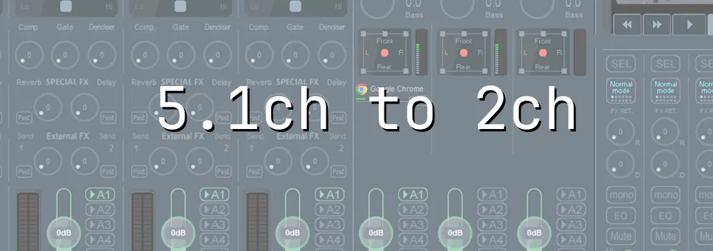 PCで5.1chを2chに自由にMIXしながら視聴できる環境を作る